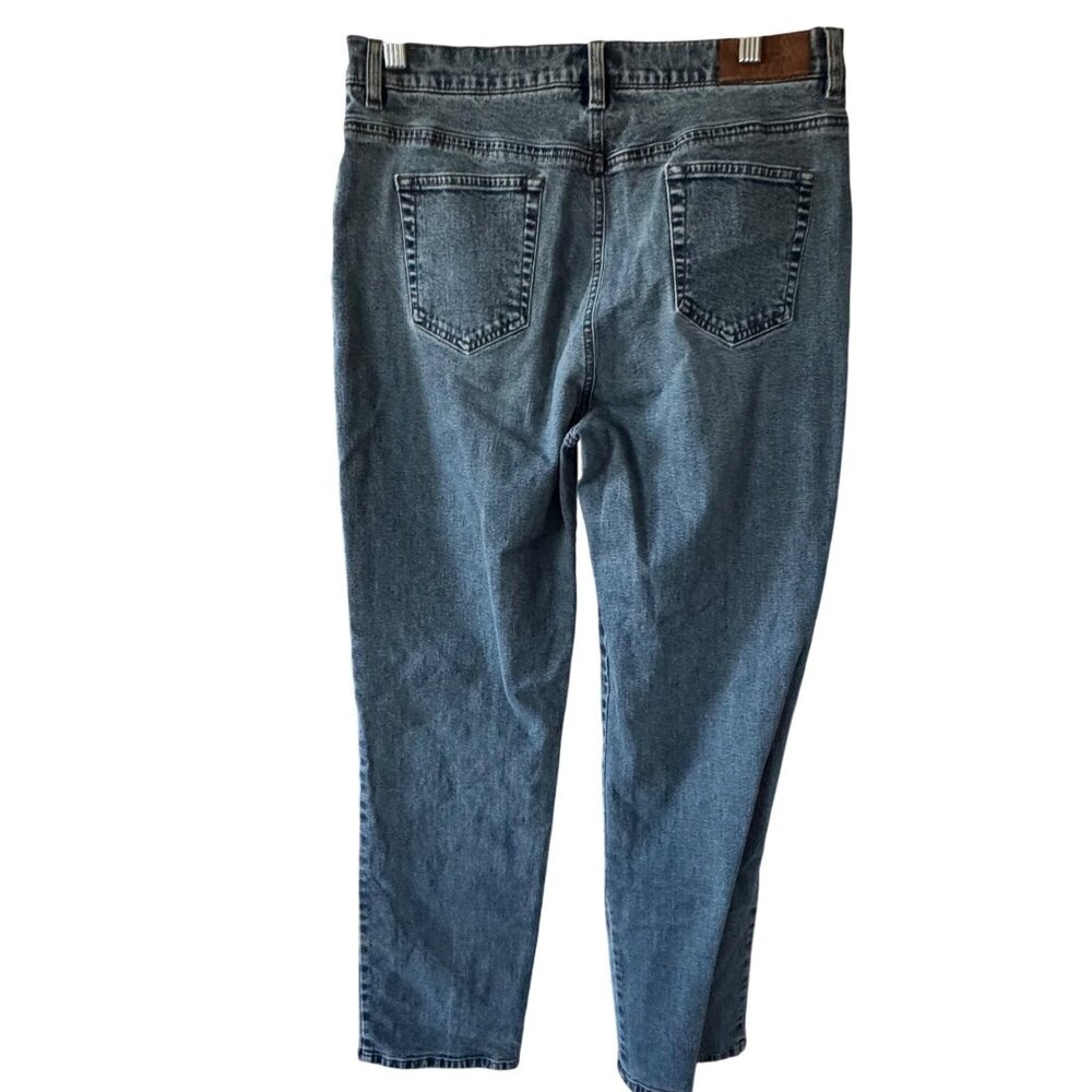 Jones New York Signature Stretch Denim Jeans Size 10 Blue Mid-Rise Straight Leg